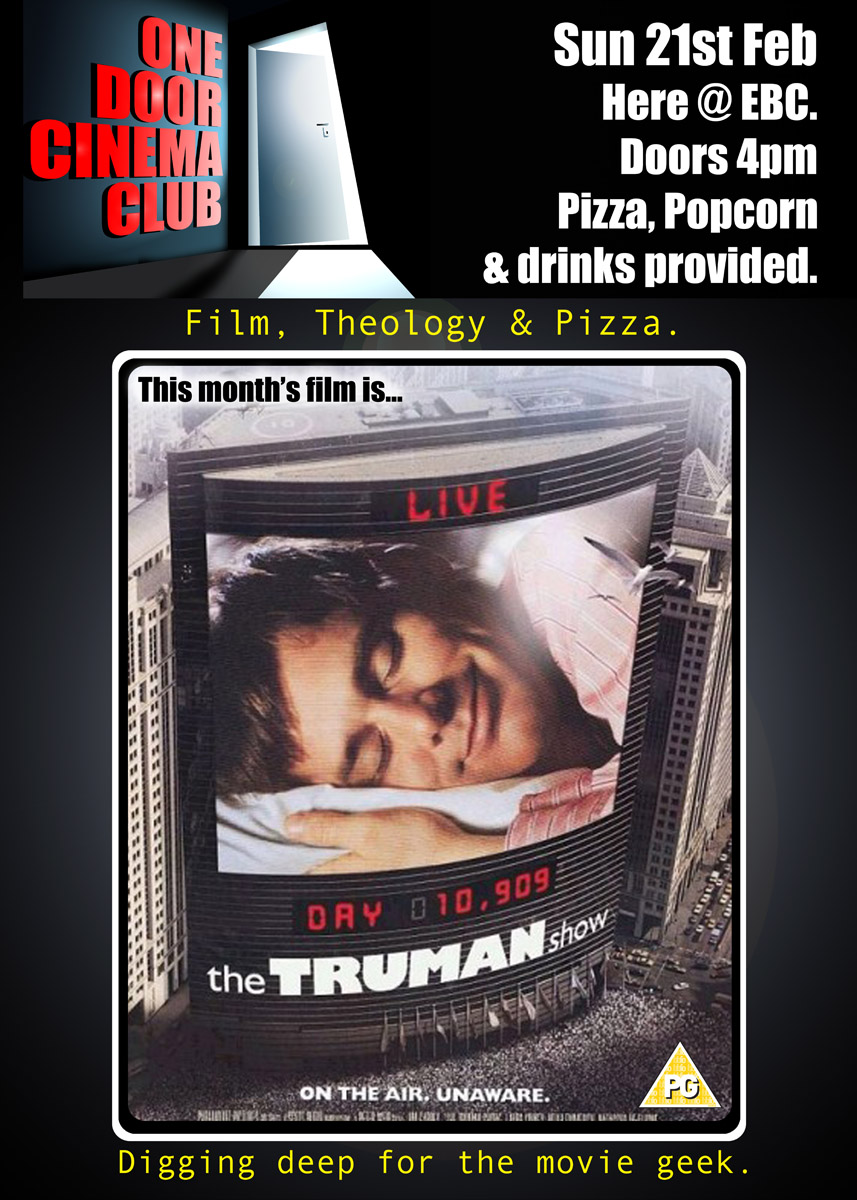 Poster of One Door Cinema Club Event presenting The Truman Show at Emmanuel Baptist Church on 21/02/2016