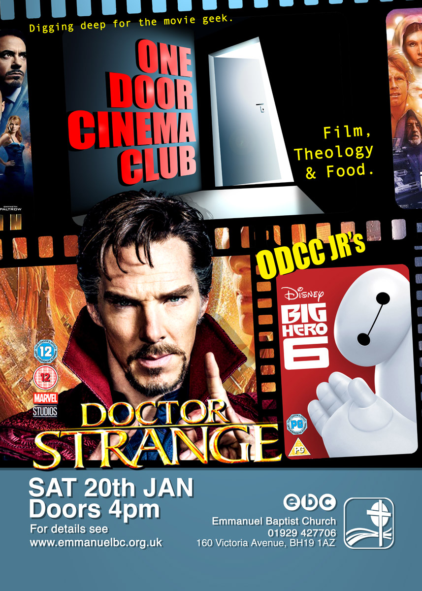 Poster of One Door Cinema Club Event presenting Doctor Strange at Emmanuel Baptist Church on 20/01/2018